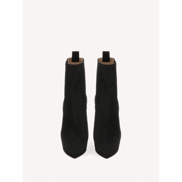 Gianvito Rossi Kim Ankle Boots in Black Suede, view 3 | Ankle Boots