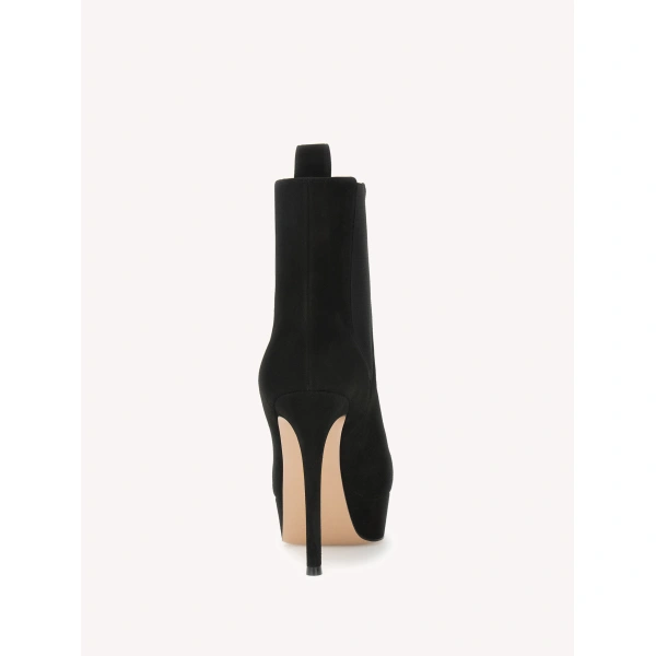 Gianvito Rossi Kim Ankle Boots in Black Suede, view 4 | Ankle Boots