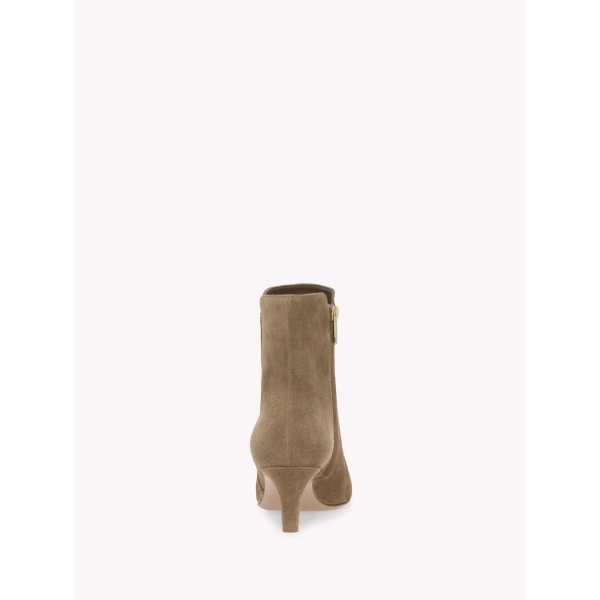 Gianvito Rossi Levy 55 Ankle Boots in Camel Suede, view 4 | Ankle Boots