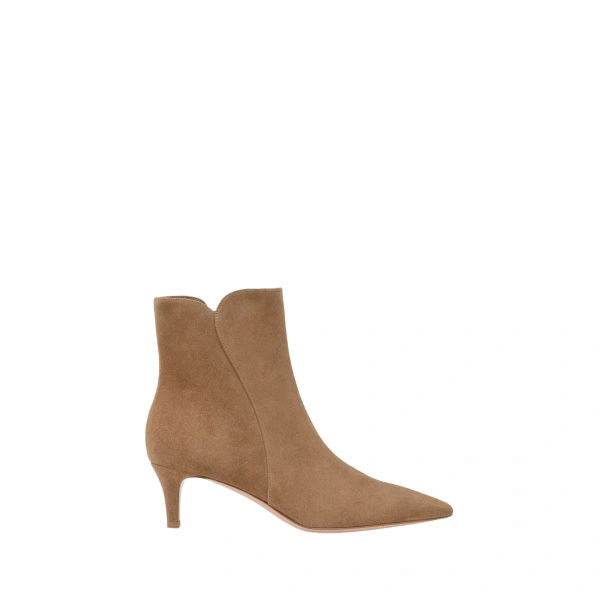 Gianvito Rossi Levy 55 Ankle Boots in Camel Suede | Ankle Boots