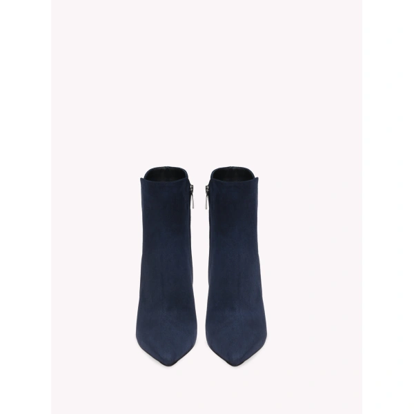 Gianvito Rossi Levy 85 Ankle Boots in Denim Suede, view 3 | Ankle Boots