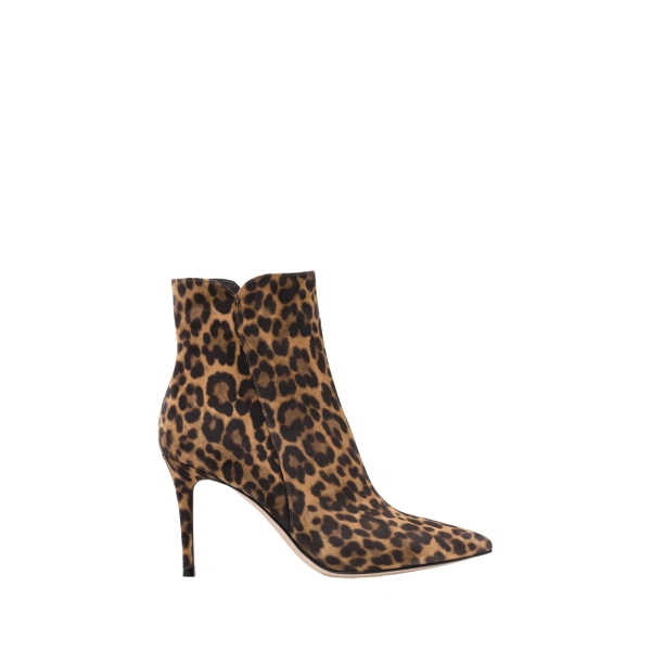Gianvito Rossi Levy 85 Ankle Boots in Leopard Print Suede | Ankle Boots