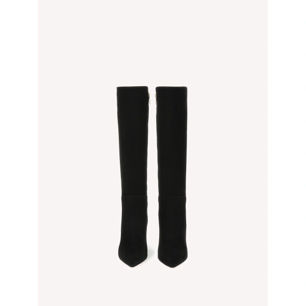 Gianvito Rossi Levy Knee-High Boots in Black Suede, view 3 | Knee-High Boots