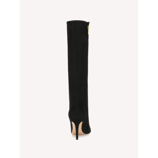 Gianvito Rossi Levy Knee-High Boots in Black Suede, view 4 | Knee-High Boots