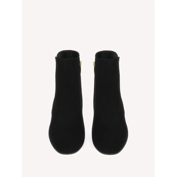Gianvito Rossi Lisa 45 Ankle Boots in Black Suede, view 3 | Ankle Boots