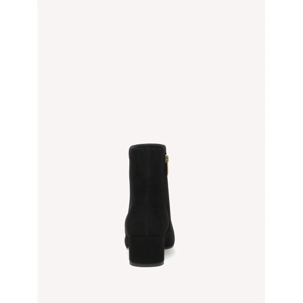 Gianvito Rossi Lisa 45 Ankle Boots in Black Suede, view 4 | Ankle Boots