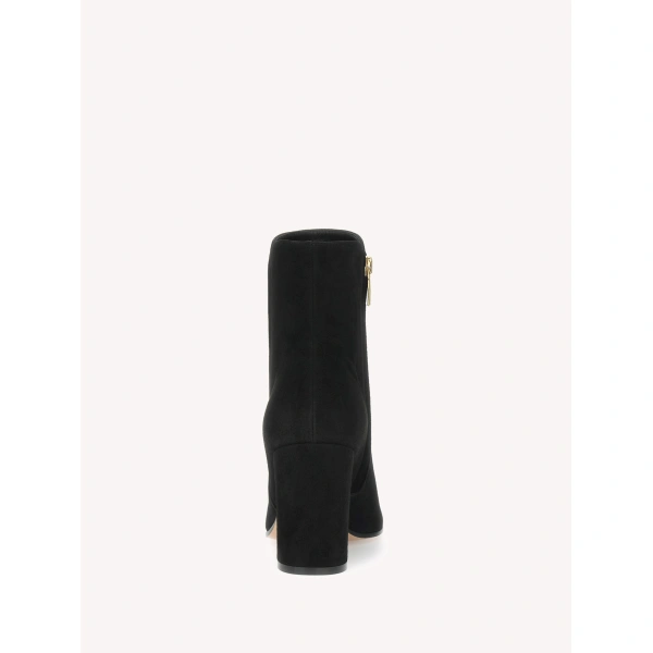 Gianvito Rossi Lisa Ankle Boots in Black Suede, view 4 | Ankle Boots