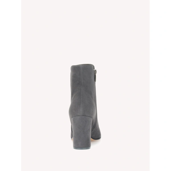 Gianvito Rossi Lisa Ankle Boots in Grey Suede, view 4 | Ankle Boots