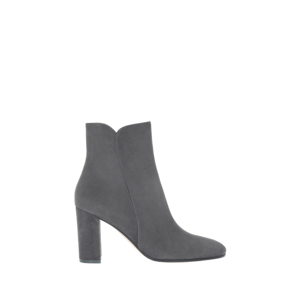 Gianvito Rossi Lisa Ankle Boots in Grey Suede | Ankle Boots