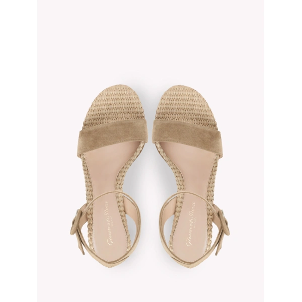 Gianvito Rossi Luana Sandals in Brown Suede, view 3 | Sandals