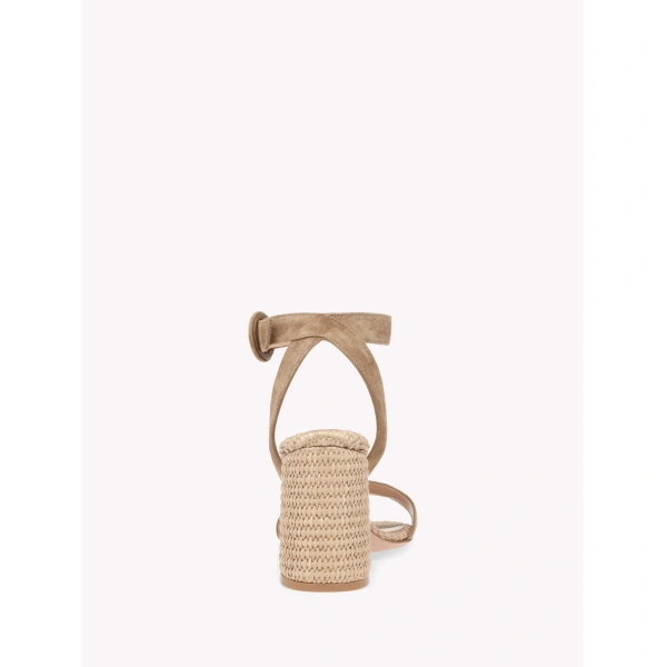 Gianvito Rossi Luana Sandals in Brown Suede, view 4 | Sandals