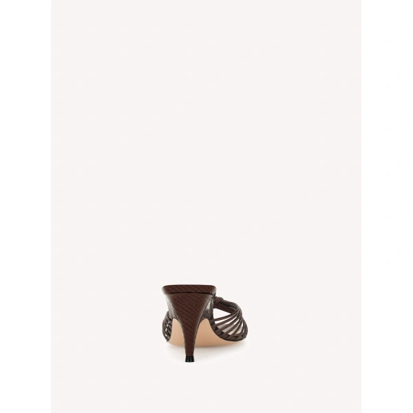 Gianvito Rossi Malè Mules in Red Python, view 4 | Mules