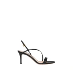 Gianvito Rossi Manhattan 70 Sandals in Black Glossy Nappa | Sandals