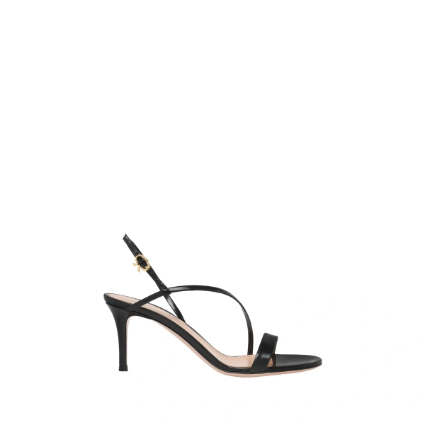 Gianvito Rossi Manhattan 70 Sandals in Black Glossy Nappa | Sandals