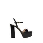 Gianvito Rossi Marlena Platform Sandals in Black Glossy Nappa | Sandals