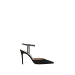 Gianvito Rossi Mayfair Crystal 95 Slingbacks in Black Suede | Slingbacks