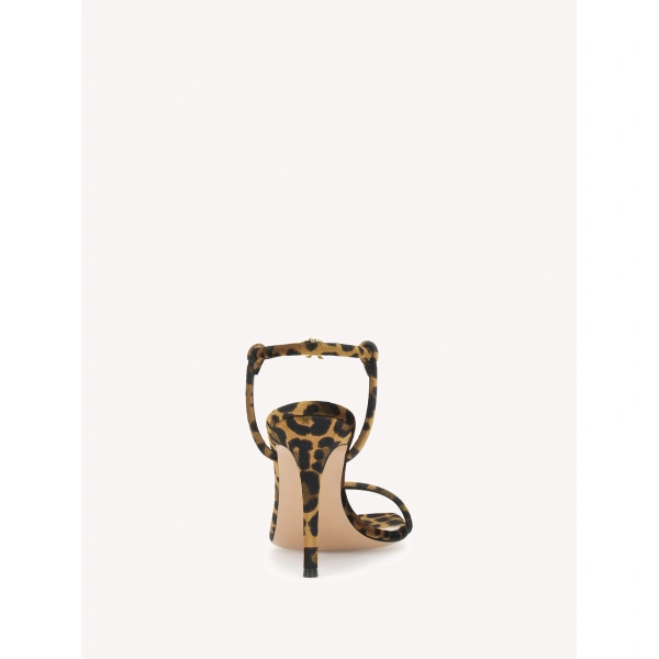 Gianvito Rossi Mayfair Sandals in Brown Fabric, view 4 | Sandals