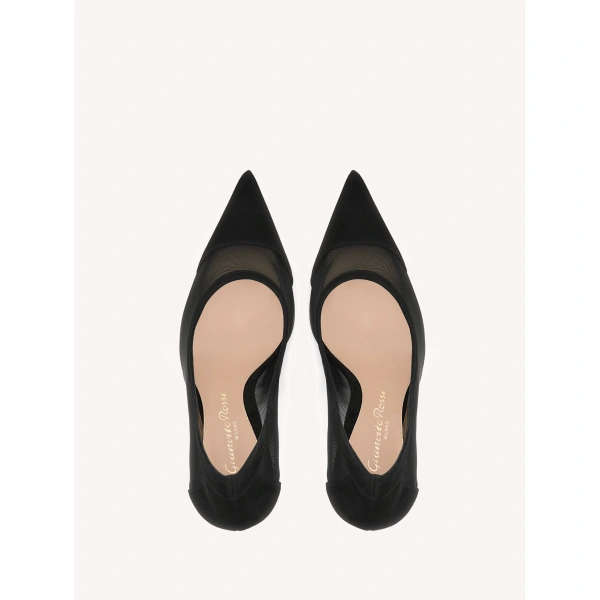 Gianvito Rossi Mina Pumps in Black Suede, view 3 | Pumps