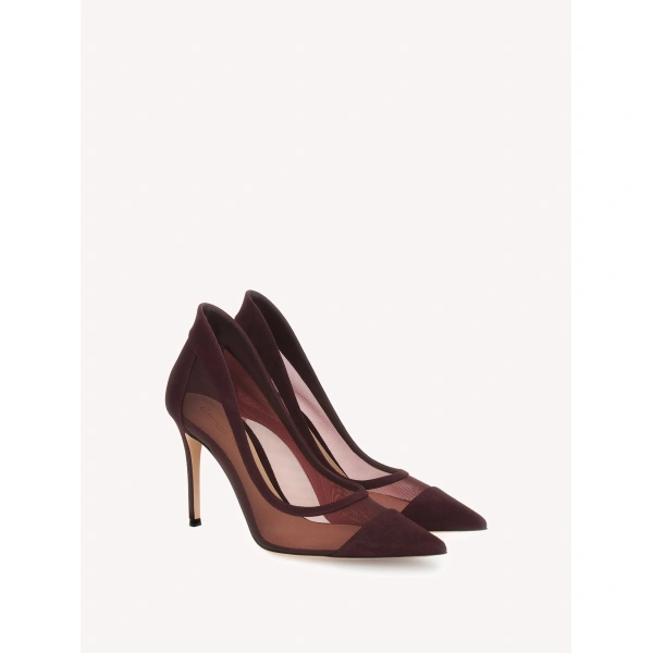 Gianvito Rossi Mina Pumps in Red Suede, view 2 | Pumps