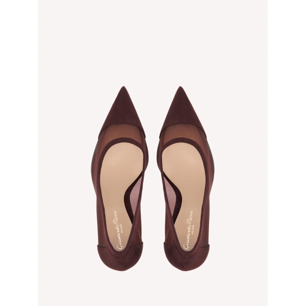 Gianvito Rossi Mina Pumps in Red Suede, view 3 | Pumps