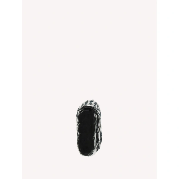 Gianvito Rossi Minuit Fenice Clutch in Black and White, view 3 | Clutch Bags