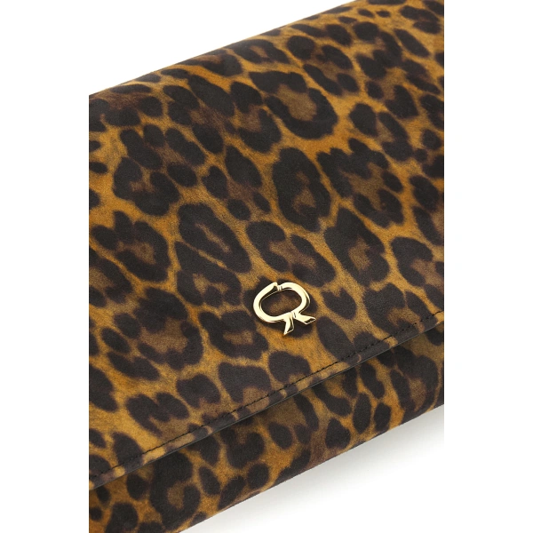 Gianvito Rossi Monica Clutch in Leopard Print, view 5 | Clutch Bags