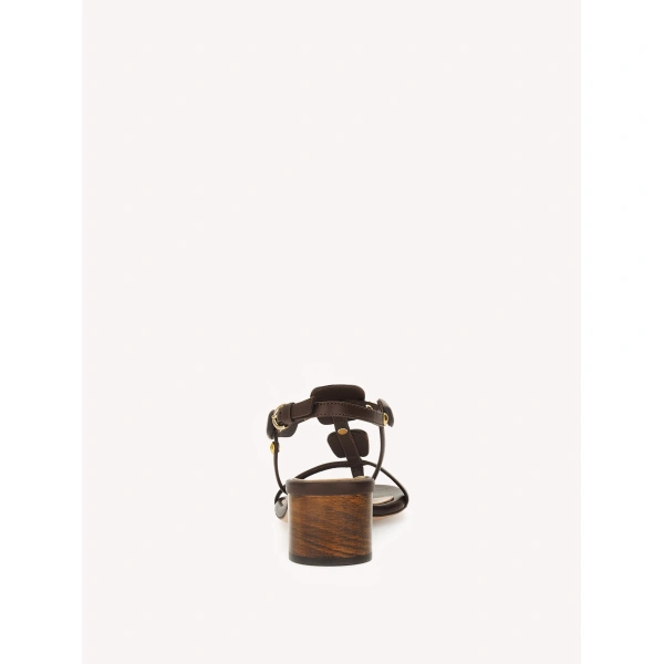 Gianvito Rossi Munduk 45 Sandals in Brown Nappa, view 4 | Sandals