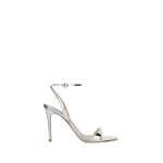 Gianvito Rossi Naomi 95 Sandals in Silver Leather | Sandals