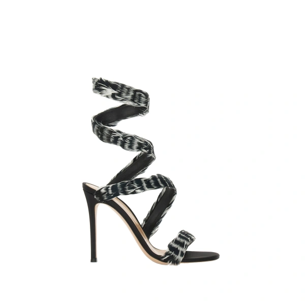 Gianvito Rossi Operà Sandals in Black Suede | Sandals