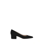 Gianvito Rossi Piper 45 Pumps in Black Suede | Kitten Heels