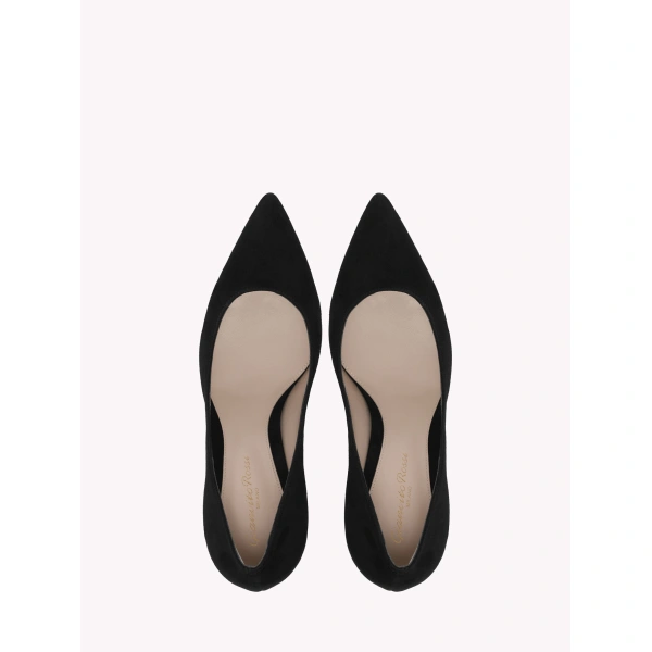 Gianvito Rossi Piper 85 Pumps in Black Suede, view 3 | Pumps