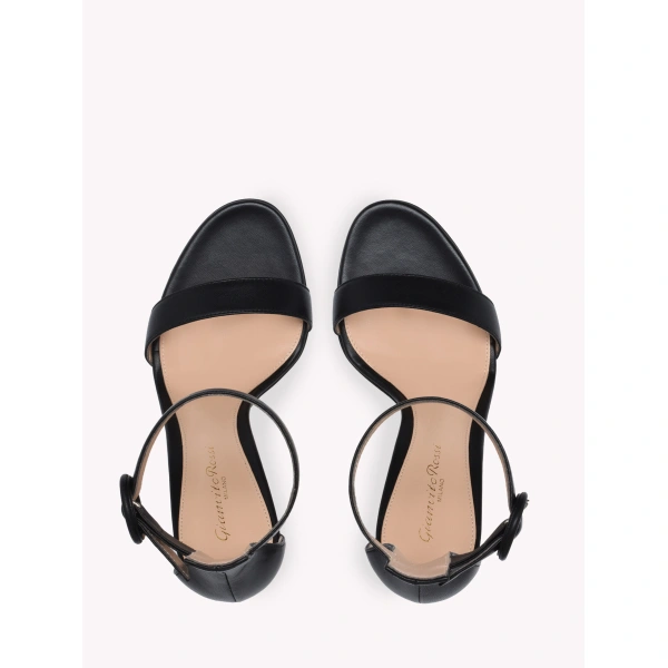 Gianvito Rossi Portofino 105 Sandals in Black Nappa, view 3 | Sandals