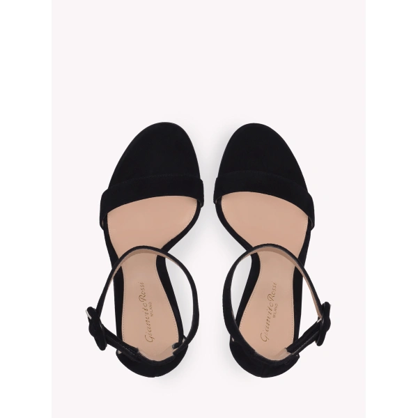 Gianvito Rossi Portofino 105 Sandals in Black Suede, view 3 | Sandals
