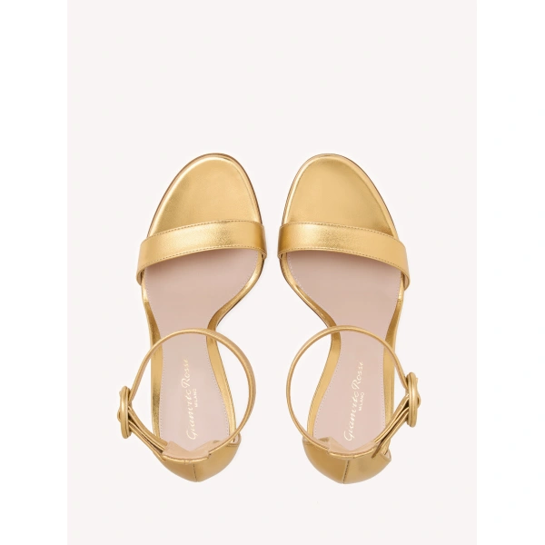 Gianvito Rossi Portofino 105 Sandals in Gold Nappa, view 3 | Sandals