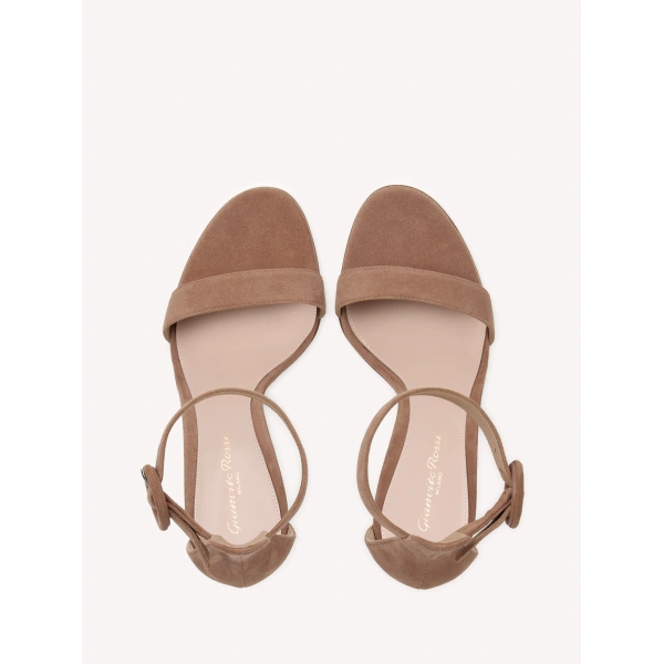 Gianvito Rossi Portofino 105 Sandals in Praline Suede, view 3 | Sandals