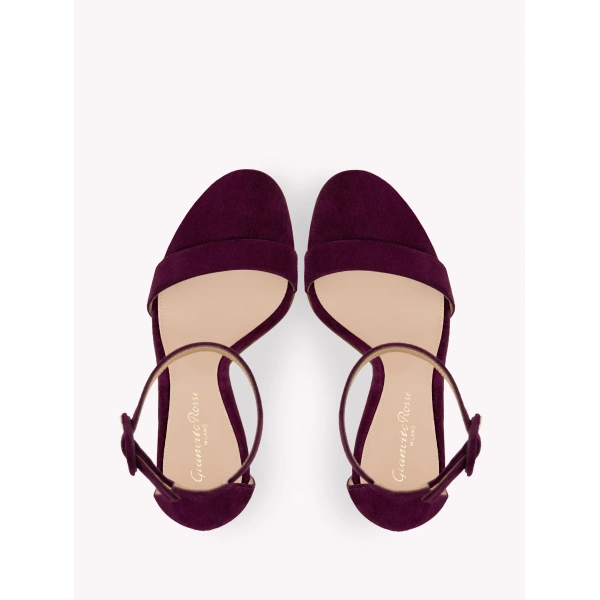 Gianvito Rossi Portofino 105 Sandals in Purple Suede, view 3 | Sandals