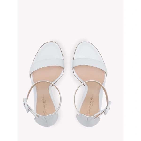 Gianvito Rossi Portofino 105 Sandals in White Nappa, view 3 | Sandals
