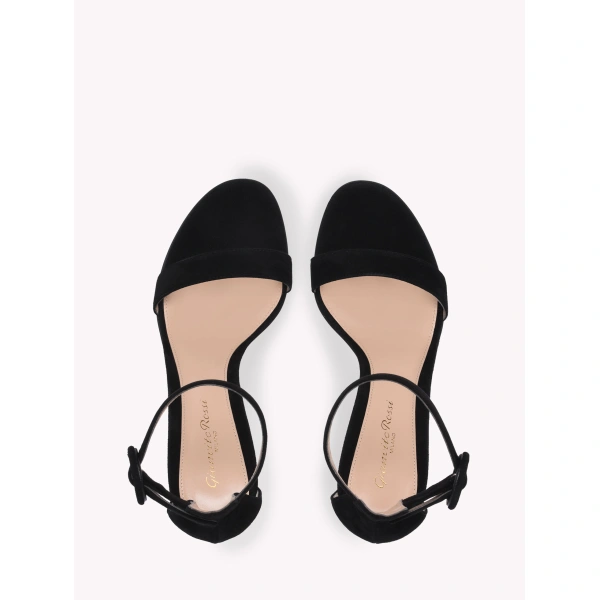 Gianvito Rossi Portofino 85 Sandals in Black Suede, view 3 | Sandals