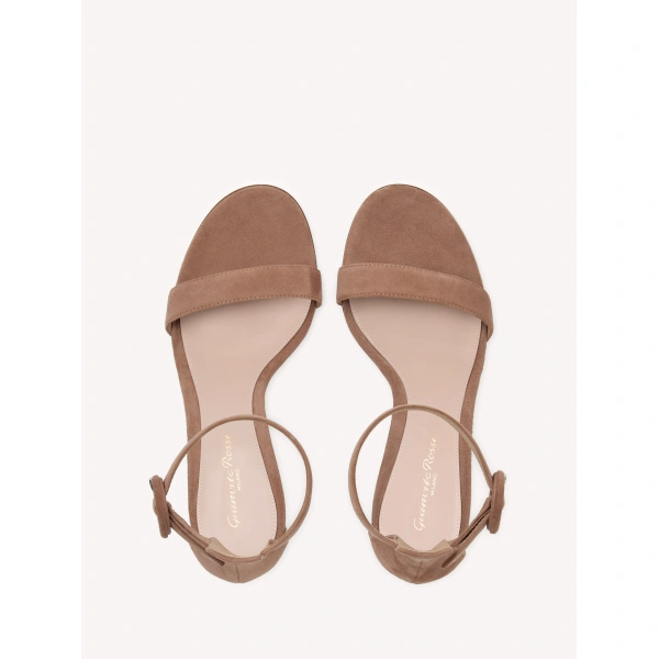 Gianvito Rossi Portofino 85 Sandals in Praline Suede, view 3 | Sandals