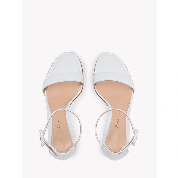 Gianvito Rossi Portofino 85 Sandals in White Nappa, view 3 | Sandals