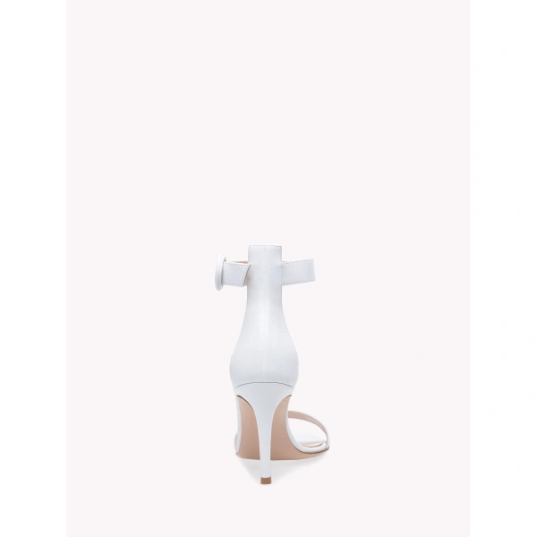 Gianvito Rossi Portofino 85 Sandals in White Nappa, view 4 | Sandals