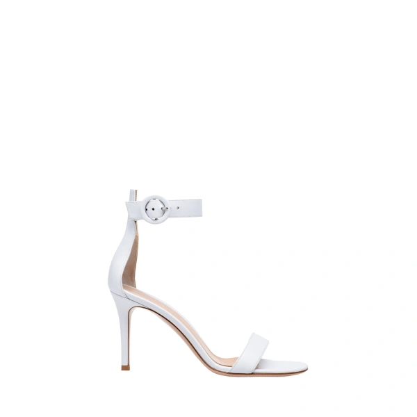 Gianvito Rossi Portofino 85 Sandals in White Nappa | Sandals