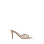 Gianvito Rossi Rania 85 Mules in Pink Organza | Mules