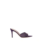 Gianvito Rossi Rania 85 Mules in Purple Organza | Mules