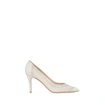 Gianvito Rossi Rania 85 Pumps in Off White Organza | Pumps