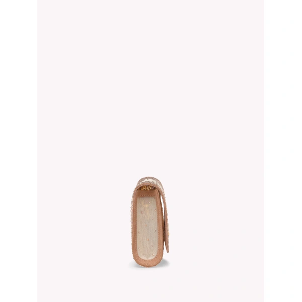 Gianvito Rossi Rania Clutch in Nude and Rose Gold, view 3 | Clutch Bags