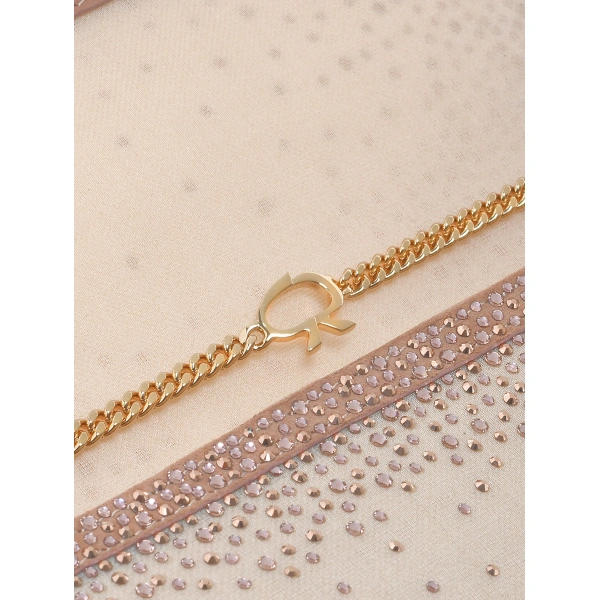 Gianvito Rossi Rania Clutch in Nude and Rose Gold, view 6 | Clutch Bags