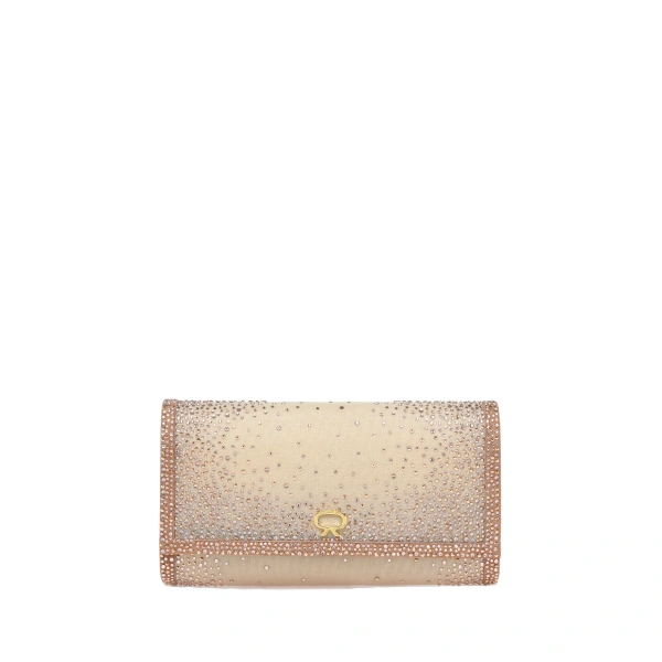 Gianvito Rossi Rania Clutch in Nude and Rose Gold | Clutch Bags