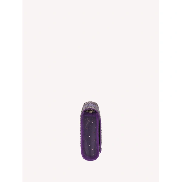 Gianvito Rossi Rania Clutch in Purple, view 3 | Clutch Bags