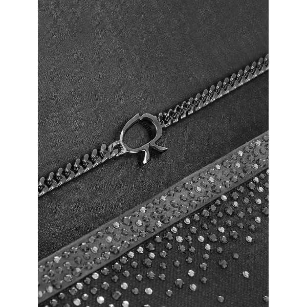Gianvito Rossi Rania Clutch in Silver and Black, view 6 | Clutch Bags